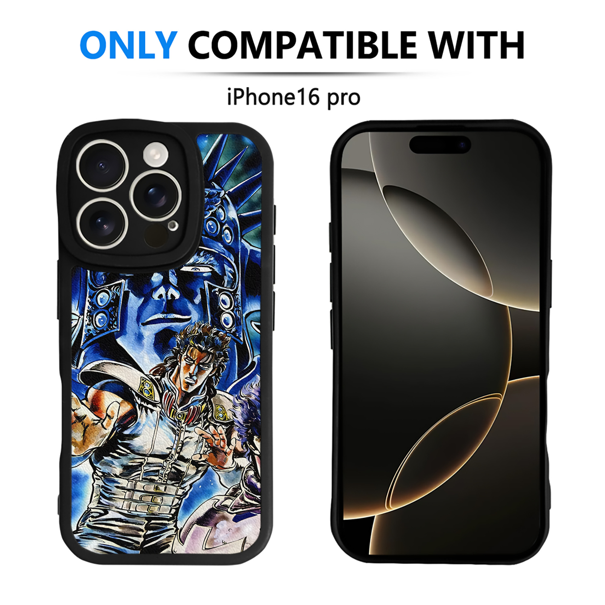 （画像用） 北斗の拳 Fist of the North Star 【iPhone 16シリーズ対応】シリコンスマホケース（レザー調） 材質：シリコン
